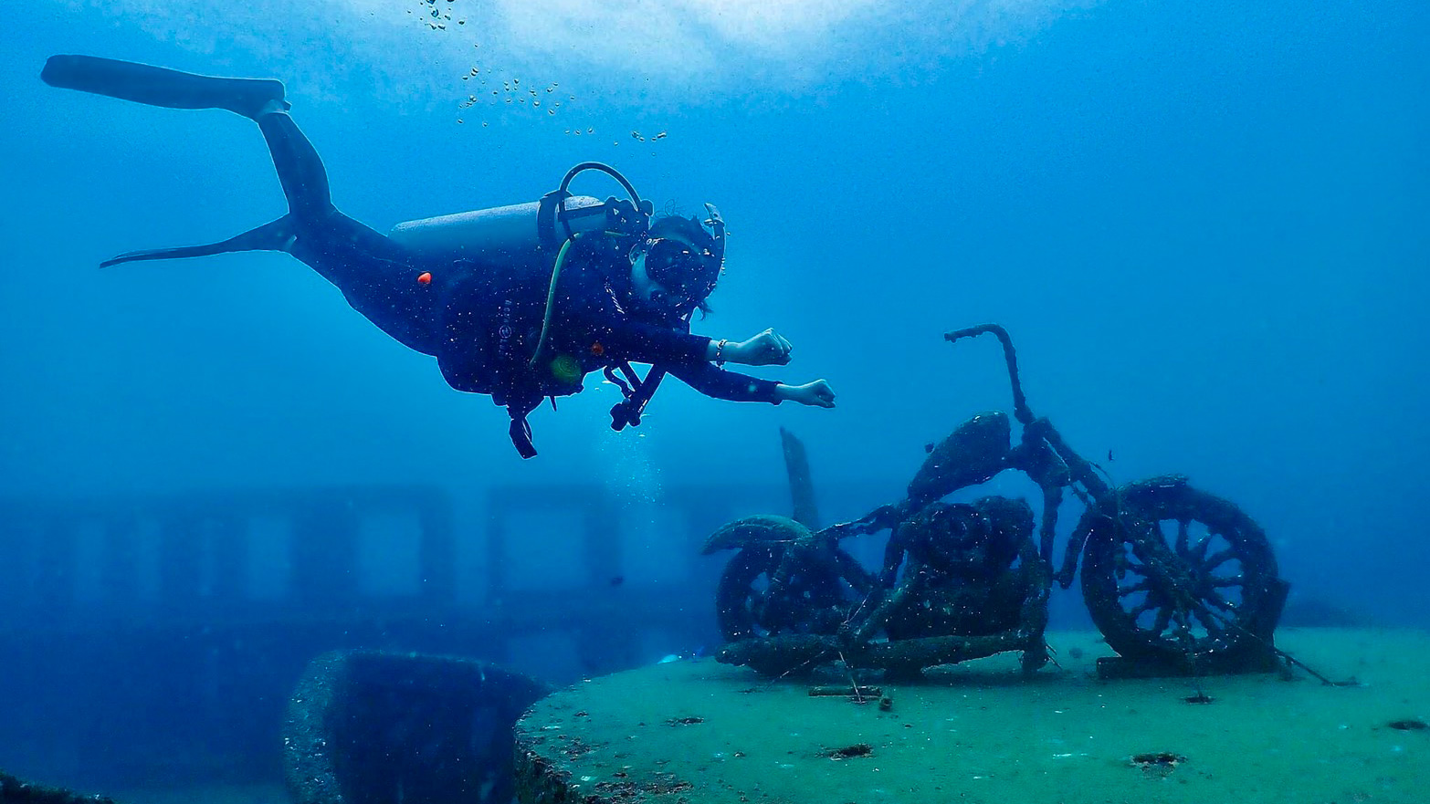 The underwater Harley-Davidson helping to rebuild ocean reefs