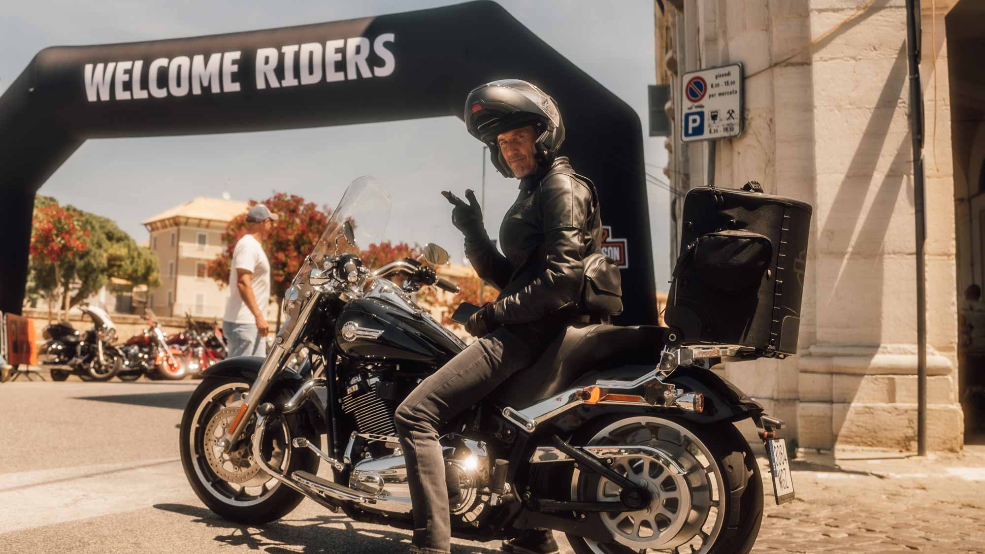 Biker at a venue