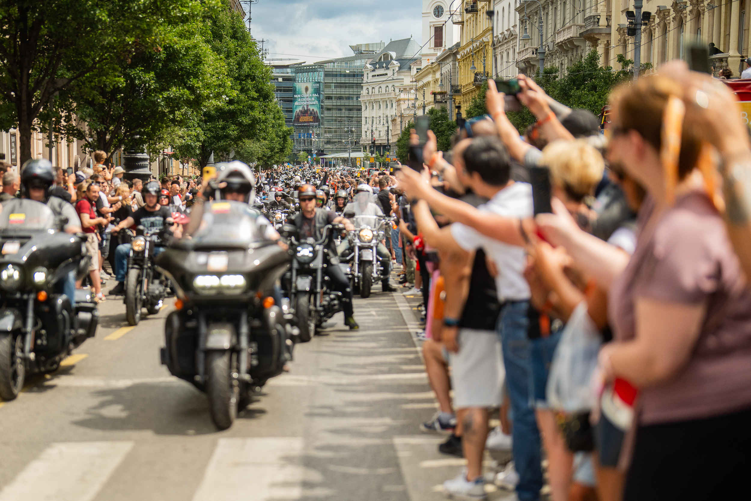 Bikes on a parade