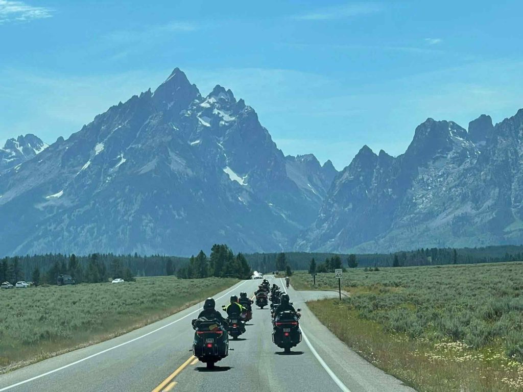 A view of mountains.