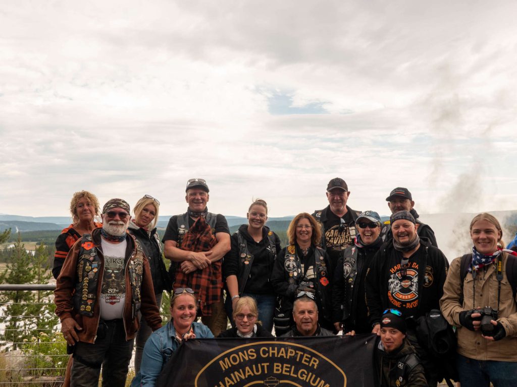 Belgium Mons Chapter members in Yellowstone National Park.