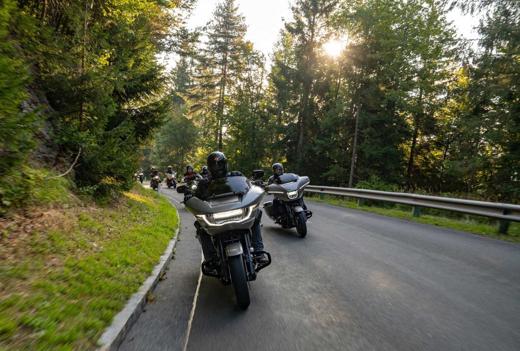 European Bike Week parade with HOG members