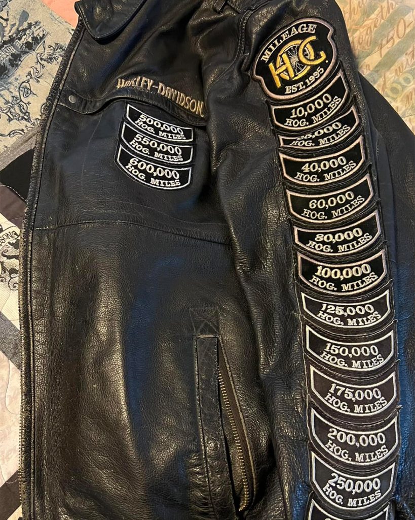 Perry Givens motorcycle with mileage achieved